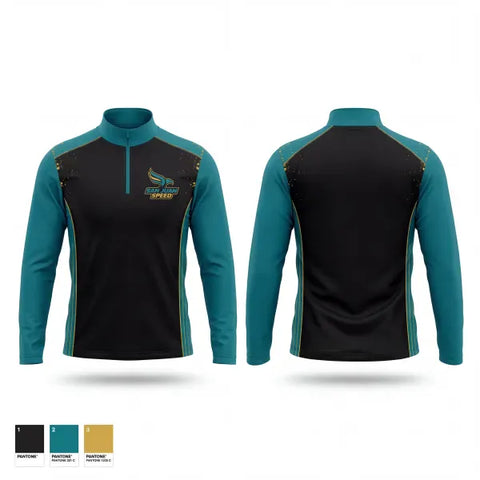 Quarter Zip Jacket, San Juan Speed, Track & Field, Teamtime, Team time, sublimation, custom sports apparel, team uniforms, spirit wear, spiritwear, sports uniforms, custom shirts, team store, custom team store, fundraiser sports, apparel fundraiser