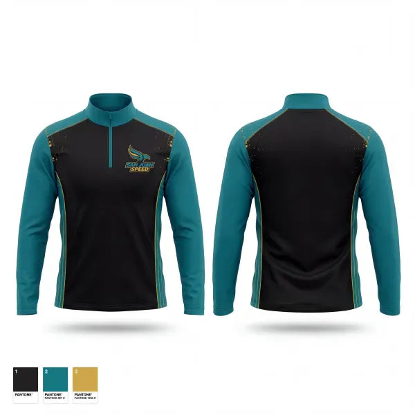Quarter Zip Jacket, San Juan Speed, Track & Field, Teamtime, Team time, sublimation, custom sports apparel, team uniforms, spirit wear, spiritwear, sports uniforms, custom shirts, team store, custom team store, fundraiser sports, apparel fundraiser