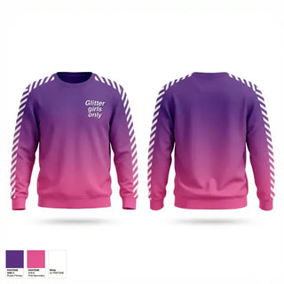 Crew Neck Sweatshirt, Glitter girls, Softball, Teamtime, Team time, sublimation, custom sports apparel, team uniforms, spirit wear, spiritwear, sports uniforms, custom shirts, team store, custom team store, fundraiser sports, apparel fundraiser