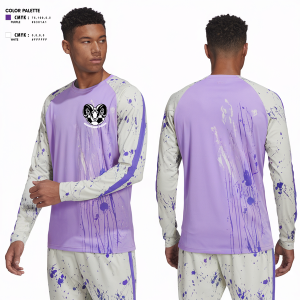 Long Sleeve Performance Shirt, Deering Rams Soccer, Men's Soccer, Teamtime, Team time, sublimation, custom sports apparel, team uniforms, spirit wear, spiritwear, sports uniforms, custom shirts, team store, custom team store, fundraiser sports, apparel fundraiser