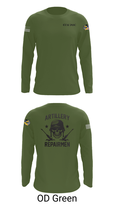 ARMT 1-320th Field Artillery 75505758 Long Sleeve Performance Shirt 46