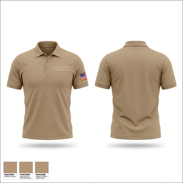 Short Sleeve Performance Polo, Air Force ROTC Detachment 195, Air Force, Teamtime, Team time, sublimation, custom sports apparel, team uniforms, spirit wear, spiritwear, sports uniforms, custom shirts, team store, custom team store, fundraiser sports, apparel fundraiser