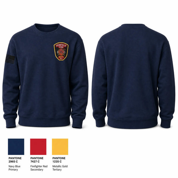 Crew Neck Sweatshirt, Sheffield Village, Fire Department, Teamtime, Team time, sublimation, custom sports apparel, team uniforms, spirit wear, spiritwear, sports uniforms, custom shirts, team store, custom team store, fundraiser sports, apparel fundraiser