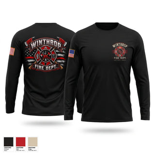 Long Sleeve Performance Shirt, Winthrop Fire Department, Fire Department, Teamtime, Team time, sublimation, custom sports apparel, team uniforms, spirit wear, spiritwear, sports uniforms, custom shirts, team store, custom team store, fundraiser sports, apparel fundraiser