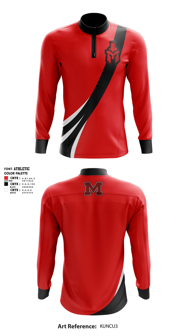 Quarter Zip Jacket, Redmen, Spirit Store, Teamtime, Team time, sublimation, custom sports apparel, team uniforms, spirit wear, spiritwear, sports uniforms, custom shirts, team store, custom team store, fundraiser sports, apparel fundraiser