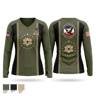 Womens Long Sleeve Vneck Shirt, Mississippi Bureau of Narcotics, Police, Teamtime, Team time, sublimation, custom sports apparel, team uniforms, spirit wear, spiritwear, sports uniforms, custom shirts, team store, custom team store, fundraiser sports, apparel fundraiser