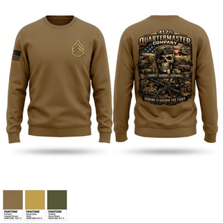 Crew Neck Sweatshirt, 417th Quartermaster Company, Army, Teamtime, Team time, sublimation, custom sports apparel, team uniforms, spirit wear, spiritwear, sports uniforms, custom shirts, team store, custom team store, fundraiser sports, apparel fundraiser