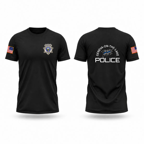 Geneva-on-the-Lake Police Department Old School Cotton Feel Shirt - 1