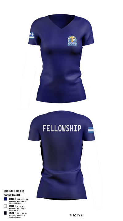 Greek Orthodox Volleyball League 97213591 Women's Short Sleeve V-neck Shirt - 1