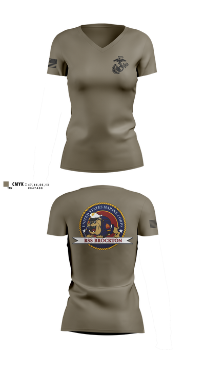 RSS Brocckton 43952195 Women's Short Sleeve V-neck Shirt - 2