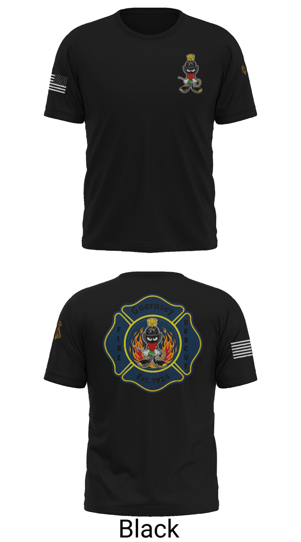 Old School Cotton Feel Shirt, Guernsey Fire & Rescue, , Teamtime, Team time, sublimation, custom sports apparel, team uniforms, spirit wear, spiritwear, sports uniforms, custom shirts, team store, custom team store, fundraiser sports, apparel fundraiser