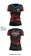 D-real elite boyz 47606971 Women's Short Sleeve V-neck Shirt - 1
