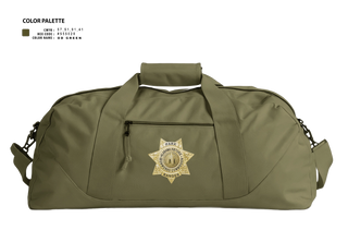 Duffle Bag, Alabama Historical Ironworks Commison Park Ranger, Police, Teamtime, Team time, sublimation, custom sports apparel, team uniforms, spirit wear, spiritwear, sports uniforms, custom shirts, team store, custom team store, fundraiser sports, apparel fundraiser