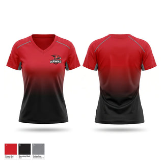 Womens Short Sleeve Vneck Shirt, Downriver Hawks, Baseball, Teamtime, Team time, sublimation, custom sports apparel, team uniforms, spirit wear, spiritwear, sports uniforms, custom shirts, team store, custom team store, fundraiser sports, apparel fundraiser