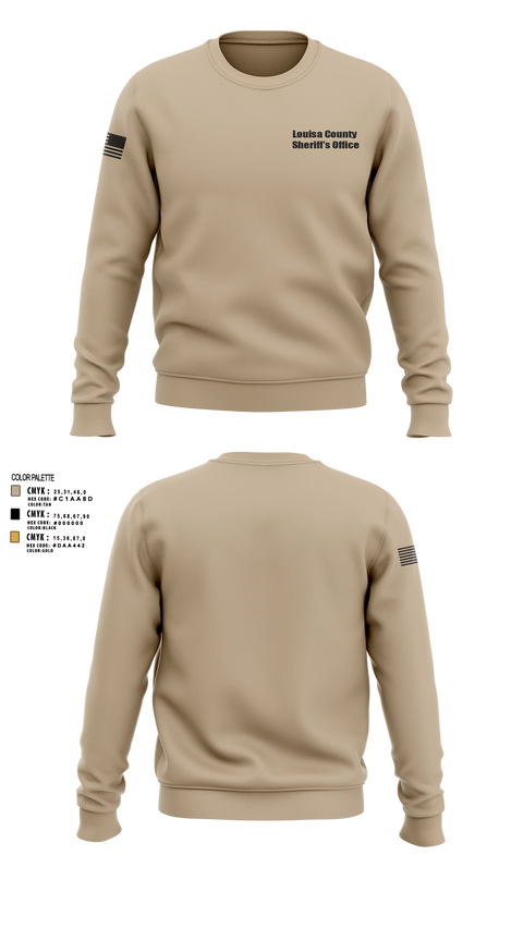 Crew Neck Sweatshirt, Louisa County Sheriff's Office, Police, Teamtime, Team time, sublimation, custom sports apparel, team uniforms, spirit wear, spiritwear, sports uniforms, custom shirts, team store, custom team store, fundraiser sports, apparel fundraiser