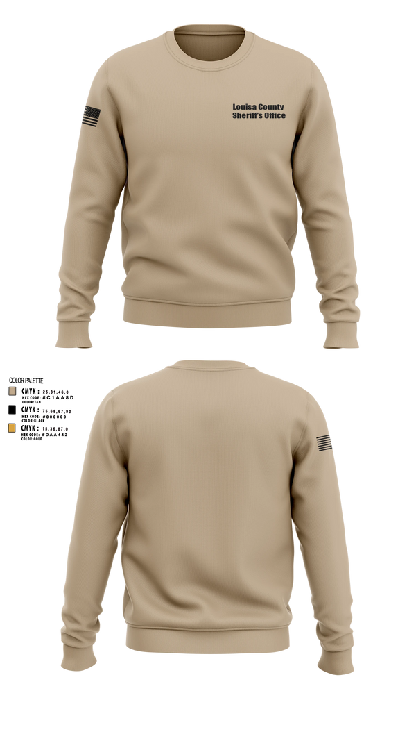 Crew Neck Sweatshirt, Louisa County Sheriff's Office, Police, Teamtime, Team time, sublimation, custom sports apparel, team uniforms, spirit wear, spiritwear, sports uniforms, custom shirts, team store, custom team store, fundraiser sports, apparel fundraiser