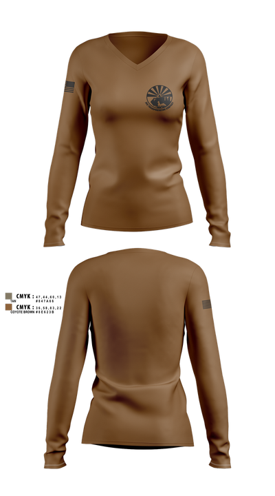 208 Transportation Company 94479647 Women's Long Sleeve V-neck Shirt - 2
