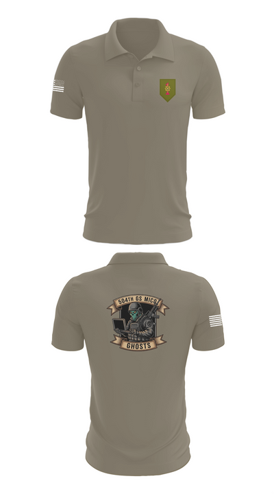 504th GS MICO 91776475 Short Sleeve Performance Polo - 67