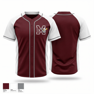 Full Button Baseball Jersey, Mission Eagles, Baseball, Teamtime, Team time, sublimation, custom sports apparel, team uniforms, spirit wear, spiritwear, sports uniforms, custom shirts, team store, custom team store, fundraiser sports, apparel fundraiser