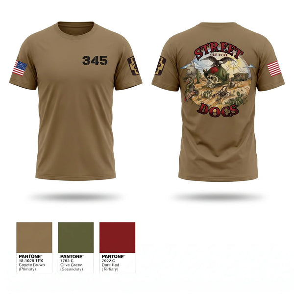 Old School Cotton Feel Shirt, 345th MCGA, Army, Teamtime, Team time, sublimation, custom sports apparel, team uniforms, spirit wear, spiritwear, sports uniforms, custom shirts, team store, custom team store, fundraiser sports, apparel fundraiser