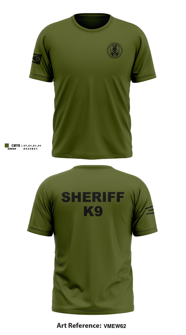 Old School Cotton Feel Shirt, Franklin County Sheriff Office K9, Police, Teamtime, Team time, sublimation, custom sports apparel, team uniforms, spirit wear, spiritwear, sports uniforms, custom shirts, team store, custom team store, fundraiser sports, apparel fundraiser