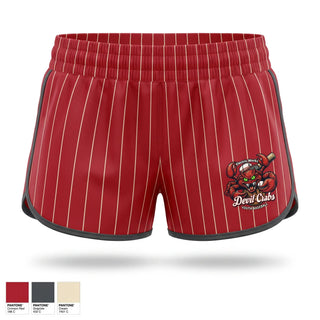 Womens Shorts, Devil Crabs, Baseball, Teamtime, Team time, sublimation, custom sports apparel, team uniforms, spirit wear, spiritwear, sports uniforms, custom shirts, team store, custom team store, fundraiser sports, apparel fundraiser