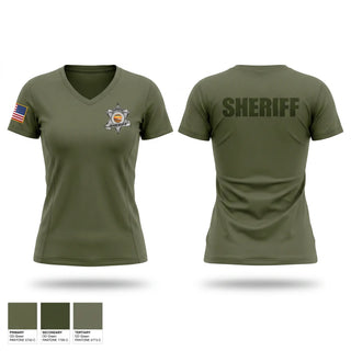Womens Short Sleeve Vneck Shirt, Crawford county sheriffs office, Police, Teamtime, Team time, sublimation, custom sports apparel, team uniforms, spirit wear, spiritwear, sports uniforms, custom shirts, team store, custom team store, fundraiser sports, apparel fundraiser