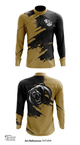 Quarter Zip Jacket, River View Black Bears, Swimming, Teamtime, Team time, sublimation, custom sports apparel, team uniforms, spirit wear, spiritwear, sports uniforms, custom shirts, team store, custom team store, fundraiser sports, apparel fundraiser