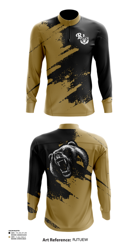 Quarter Zip Jacket, River View Black Bears, Swimming, Teamtime, Team time, sublimation, custom sports apparel, team uniforms, spirit wear, spiritwear, sports uniforms, custom shirts, team store, custom team store, fundraiser sports, apparel fundraiser