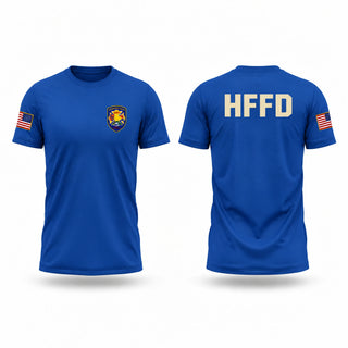 Old School Cotton Feel Shirt, Honeoye Falls Fire Department, Fire Department, Teamtime, Team time, sublimation, custom sports apparel, team uniforms, spirit wear, spiritwear, sports uniforms, custom shirts, team store, custom team store, fundraiser sports, apparel fundraiser