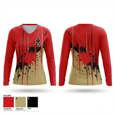 PACE 84066252 Women's Long Sleeve V-neck Shirt - 1