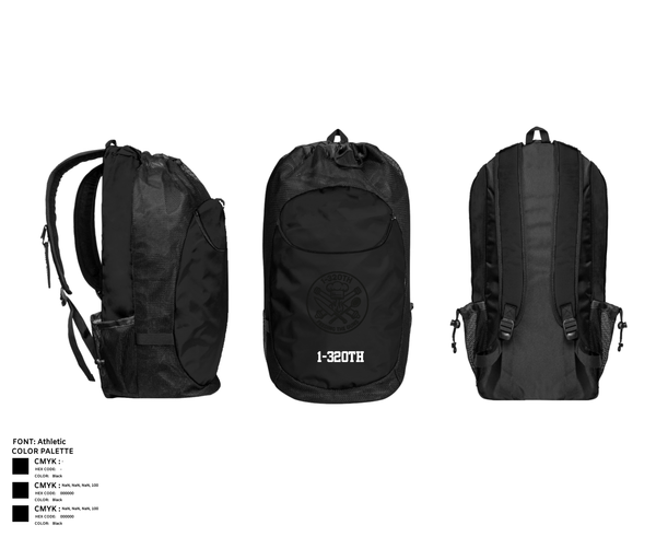 Gear Bag, 1-320th, , Teamtime, Team time, sublimation, custom sports apparel, team uniforms, spirit wear, spiritwear, sports uniforms, custom shirts, team store, custom team store, fundraiser sports, apparel fundraiser