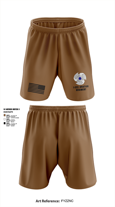 1-222 Aviation Regiment Athletic Shorts With Pockets - 4
