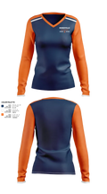 Romeoville Cheer 68931364 Women's Long Sleeve V-neck Shirt - 21