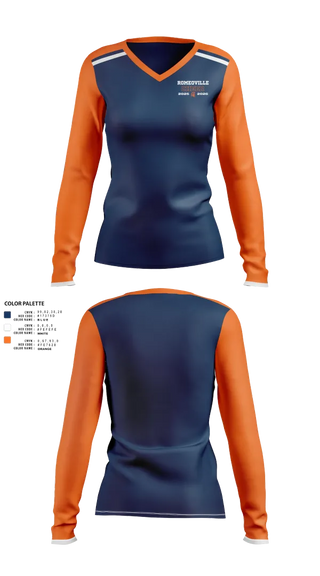Womens Long Sleeve Vneck Shirt, Romeoville Cheer, Cheer, Teamtime, Team time, sublimation, custom sports apparel, team uniforms, spirit wear, spiritwear, sports uniforms, custom shirts, team store, custom team store, fundraiser sports, apparel fundraiser