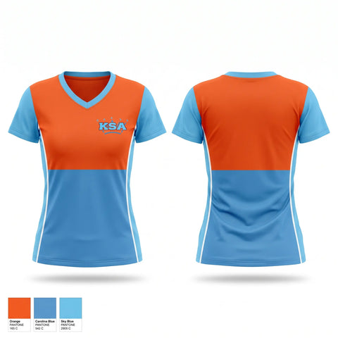 Womens Short Sleeve Vneck Shirt, KSA, Baseball, Teamtime, Team time, sublimation, custom sports apparel, team uniforms, spirit wear, spiritwear, sports uniforms, custom shirts, team store, custom team store, fundraiser sports, apparel fundraiser