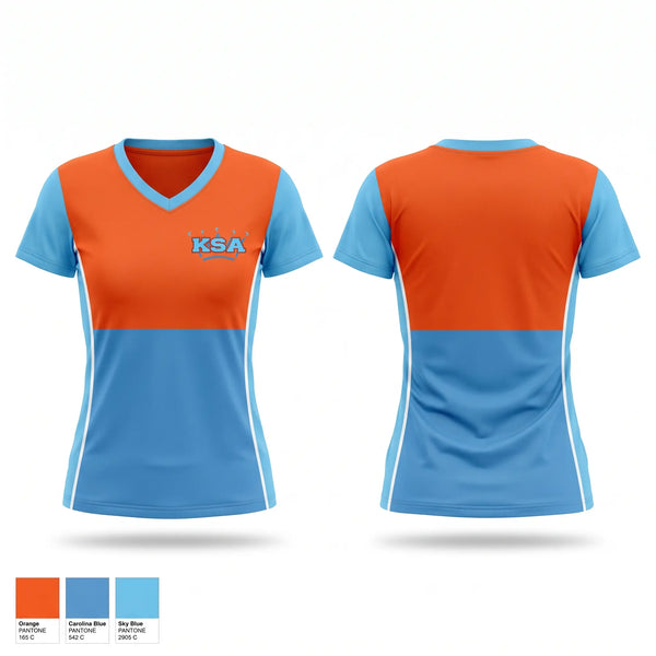 Womens Short Sleeve Vneck Shirt, KSA, Baseball, Teamtime, Team time, sublimation, custom sports apparel, team uniforms, spirit wear, spiritwear, sports uniforms, custom shirts, team store, custom team store, fundraiser sports, apparel fundraiser