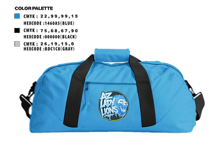 Duffle Bag, AZ Lady Lions, Spirit Store, Teamtime, Team time, sublimation, custom sports apparel, team uniforms, spirit wear, spiritwear, sports uniforms, custom shirts, team store, custom team store, fundraiser sports, apparel fundraiser