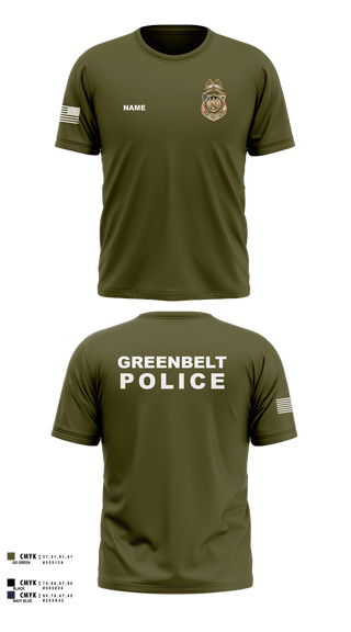 Old School Cotton Feel Shirt, Greenbelt Police Department, Police, Teamtime, Team time, sublimation, custom sports apparel, team uniforms, spirit wear, spiritwear, sports uniforms, custom shirts, team store, custom team store, fundraiser sports, apparel fundraiser