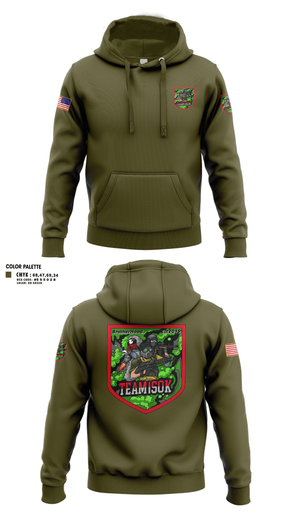 Hoodie, 1SOK, Army, Teamtime, Team time, sublimation, custom sports apparel, team uniforms, spirit wear, spiritwear, sports uniforms, custom shirts, team store, custom team store, fundraiser sports, apparel fundraiser