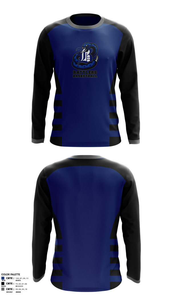 Long Sleeve Performance Shirt, Rattlers, Men's Basketball, Teamtime, Team time, sublimation, custom sports apparel, team uniforms, spirit wear, spiritwear, sports uniforms, custom shirts, team store, custom team store, fundraiser sports, apparel fundraiser