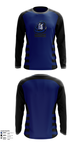 Long Sleeve Performance Shirt, Rattlers, Men's Basketball, Teamtime, Team time, sublimation, custom sports apparel, team uniforms, spirit wear, spiritwear, sports uniforms, custom shirts, team store, custom team store, fundraiser sports, apparel fundraiser