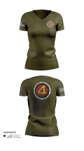 9th Engineer Support Battalion 95542880 Women's Short Sleeve V-neck Shirt - 22