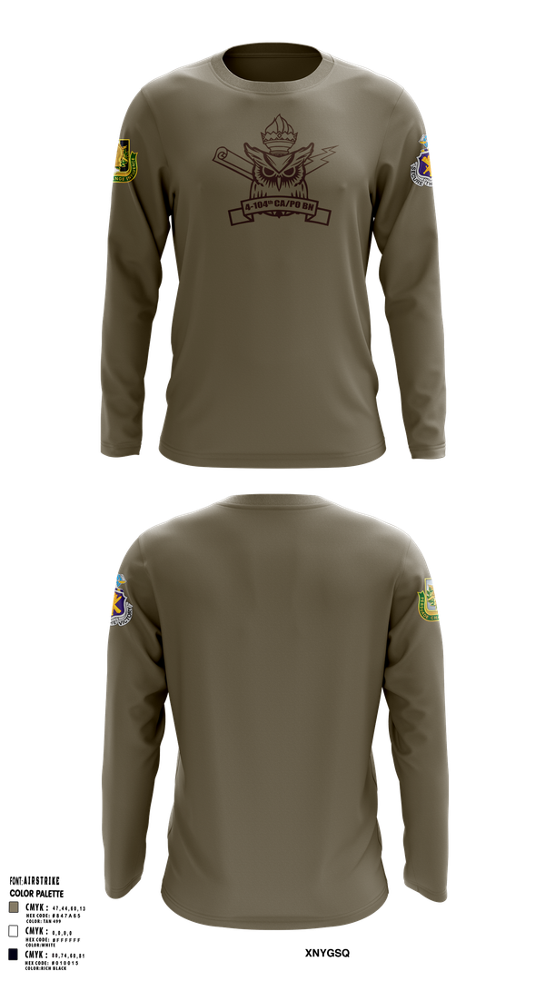 Long Sleeve Performance Shirt, 4th/104th BN (CA/PO), , Teamtime, Team time, sublimation, custom sports apparel, team uniforms, spirit wear, spiritwear, sports uniforms, custom shirts, team store, custom team store, fundraiser sports, apparel fundraiser