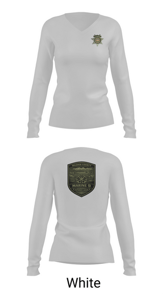 Womens Long Sleeve Vneck Shirt, Marine9, Police, Teamtime, Team time, sublimation, custom sports apparel, team uniforms, spirit wear, spiritwear, sports uniforms, custom shirts, team store, custom team store, fundraiser sports, apparel fundraiser