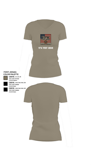 Womens Short Sleeve Vneck Shirt, VFW Post 10648, , Teamtime, Team time, sublimation, custom sports apparel, team uniforms, spirit wear, spiritwear, sports uniforms, custom shirts, team store, custom team store, fundraiser sports, apparel fundraiser