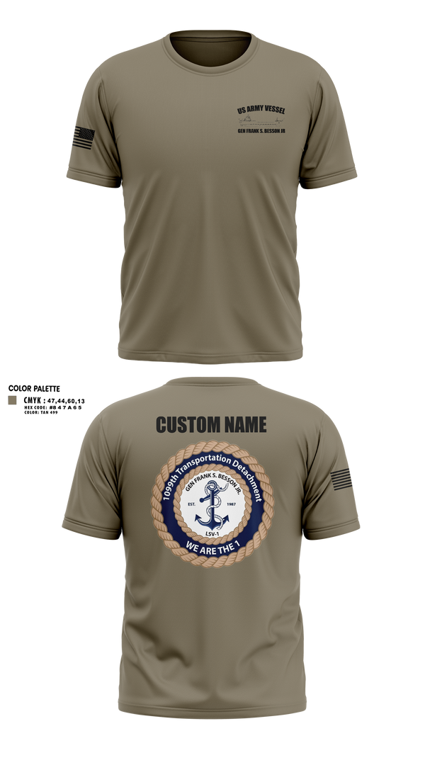 Old School Cotton Feel Shirt, 1099th TD, Army, Teamtime, Team time, sublimation, custom sports apparel, team uniforms, spirit wear, spiritwear, sports uniforms, custom shirts, team store, custom team store, fundraiser sports, apparel fundraiser