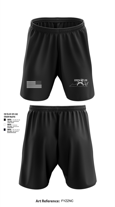 229th mp co Athletic Shorts With Pockets - 102