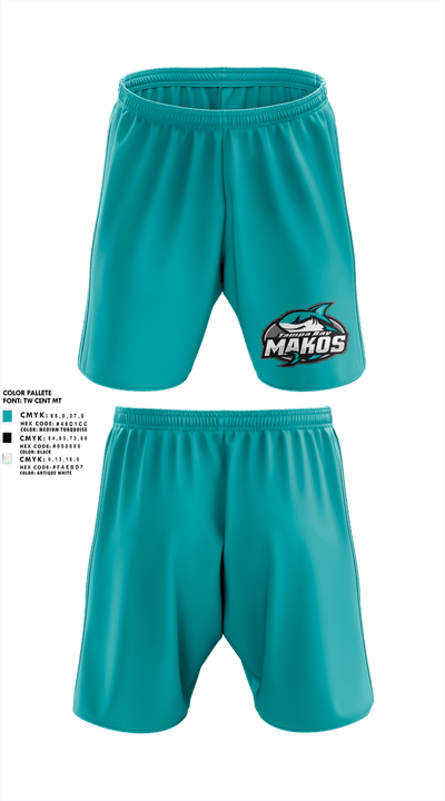 Tampa Bay Makos  Athletic Shorts With Pockets - 1