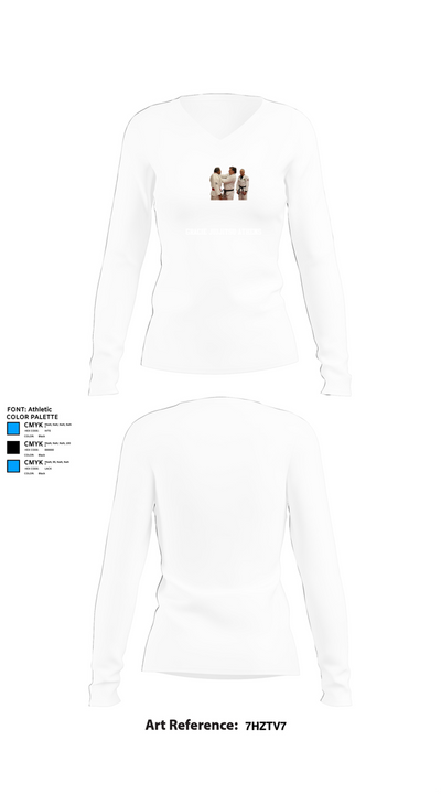 Gracie JiuJitsu Athens 70978792 Women's Long Sleeve V-neck Shirt - 15